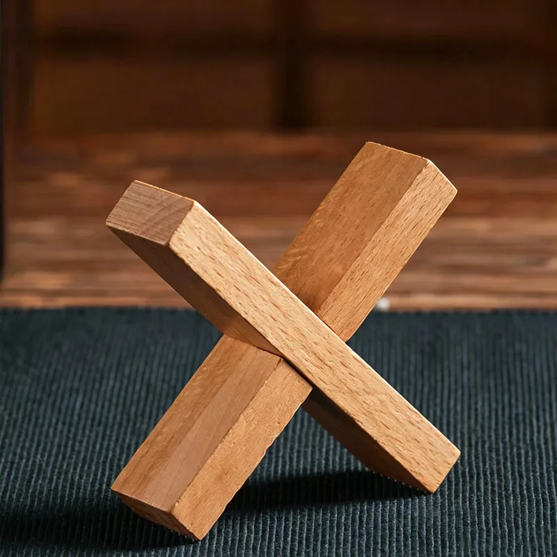 Easy LuBan Lock Wooden Cross IQ Logic Training Brain Teaser Puzzles Disentanglement Educational Toys For Kids and Adults