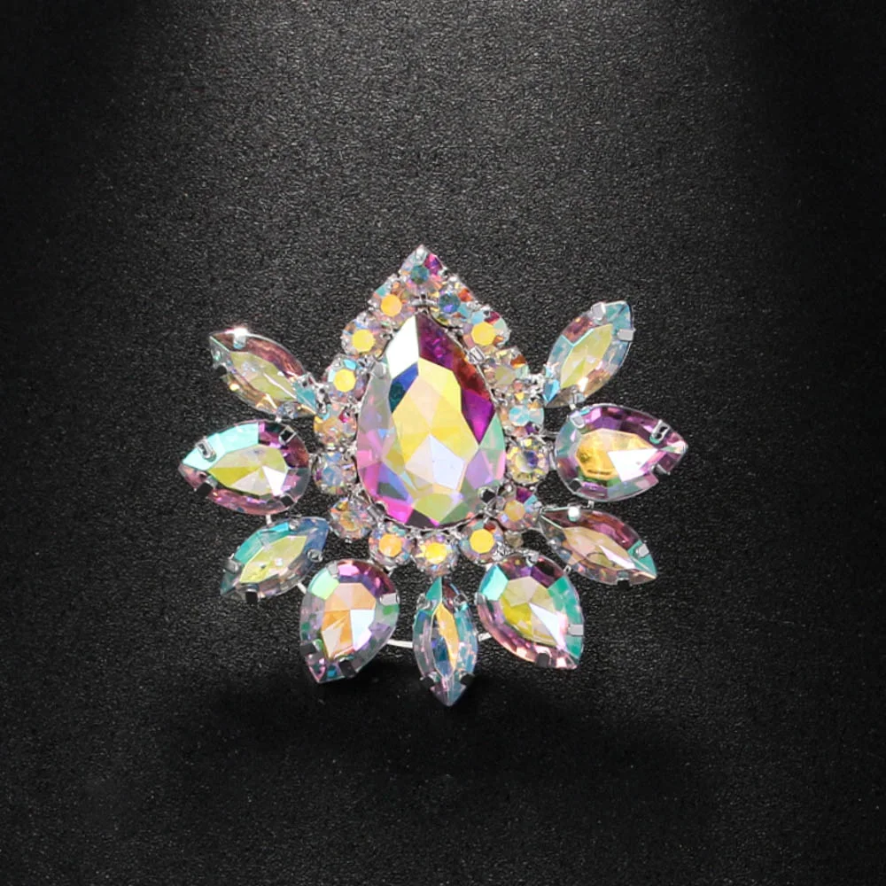 Stonefans Colorful Exaggerated Geometric Rings Adjustable Drag Queen Fashion Water Drop Rhinestone Finger Ring Handmade Jewelry