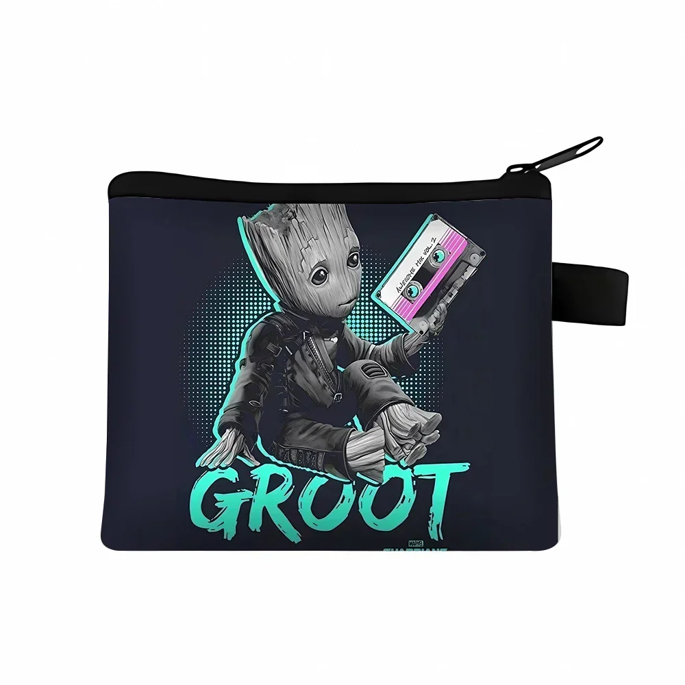 Marvels Groots Student Coin Purse Movie Cartoon Printed Child Wallets Cute Teenages Go To School and Men Office Storage Mini Bag