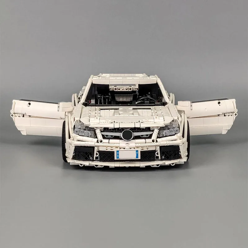 Modèle de voiture de ville MOC briques de construction SL65 blanc vitesse voiture de sport technologie modulaire cadeaux vacances assembler enfants jouets costume