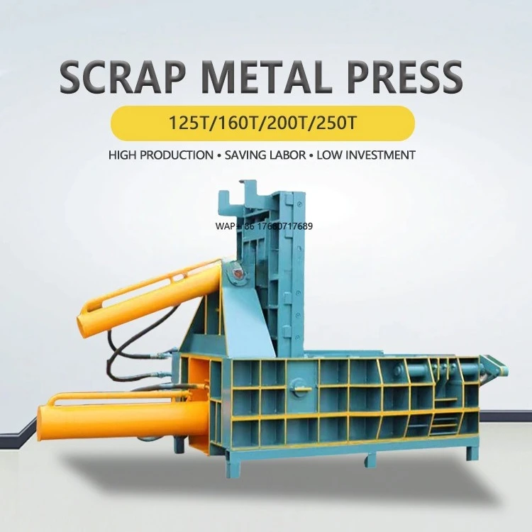Hot Selling 100T Metal Compression Balers Scrap Iron Compactor Baling Machine