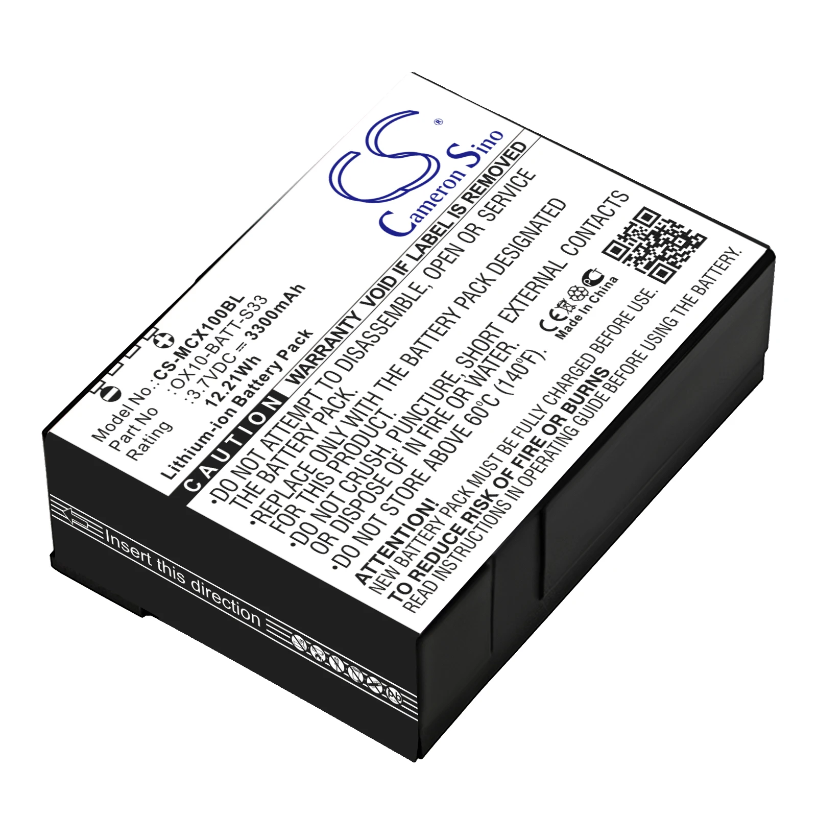 

Li-ion Barcode Scanner Battery for M3 Mobile, 3.7V, 3300mAh , Compatible Models: Orange, OX10, OX10 RFID