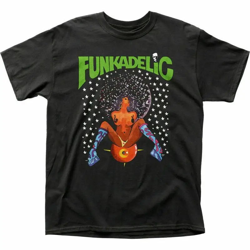 

Funkadelic Afro Girl T Shirt Mens Licensed Rock N Roll Music Band New Black