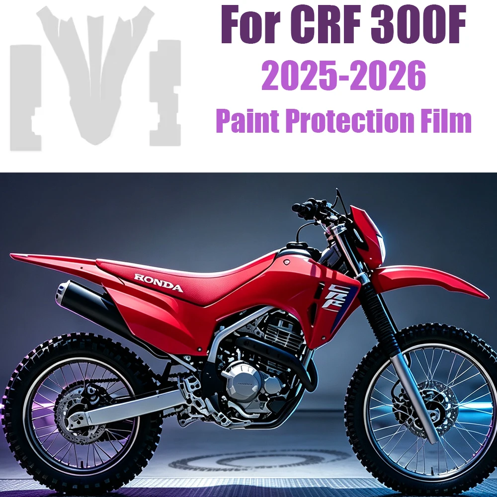 2025-2026 PPF TPU Invisible Protection Film For HONDA CRF300F Paint Protective Film Transparent Fairing Protective Film CRF 300F