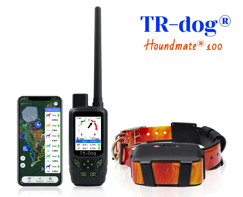 ปลอกคอและระบบติดตามสำหรับสุนัขล่าสัตว์ Gps/glonass/beidou พร้อมฟีเจอร์ E-COLLAR