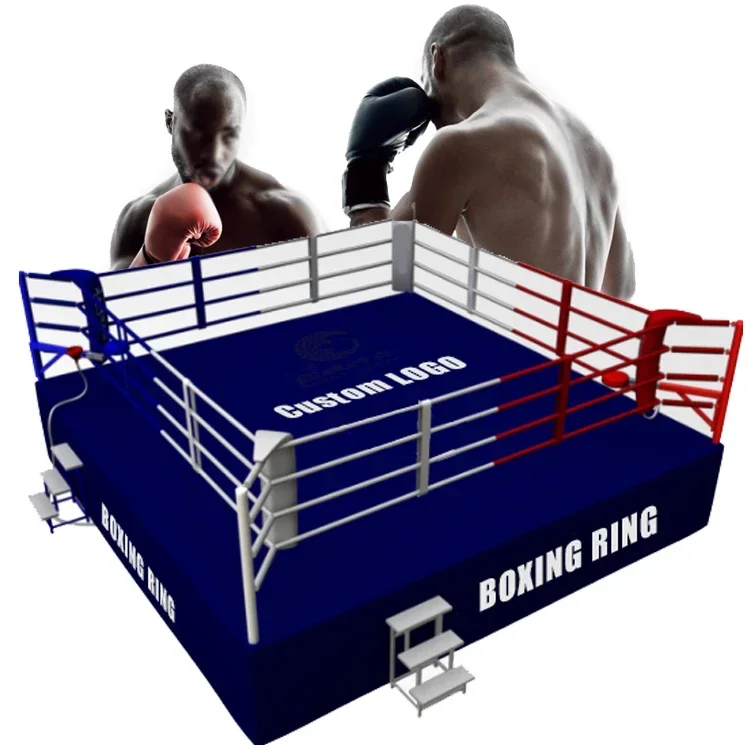 High quality steel frame boxing ring Easy Installation boxing ring square fully equipped boxing ring poles for match