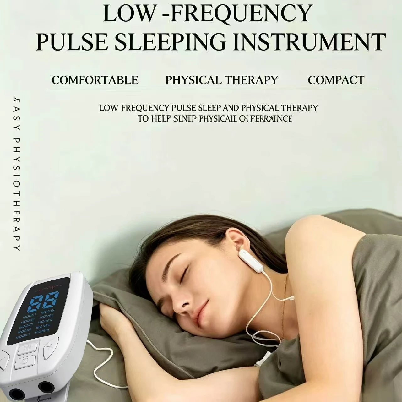 Portable CES Sleep Aid Apparatus, Non-Invasive Microcurrent Stimulator for Insomnia, Natural Migraine and Tension Device