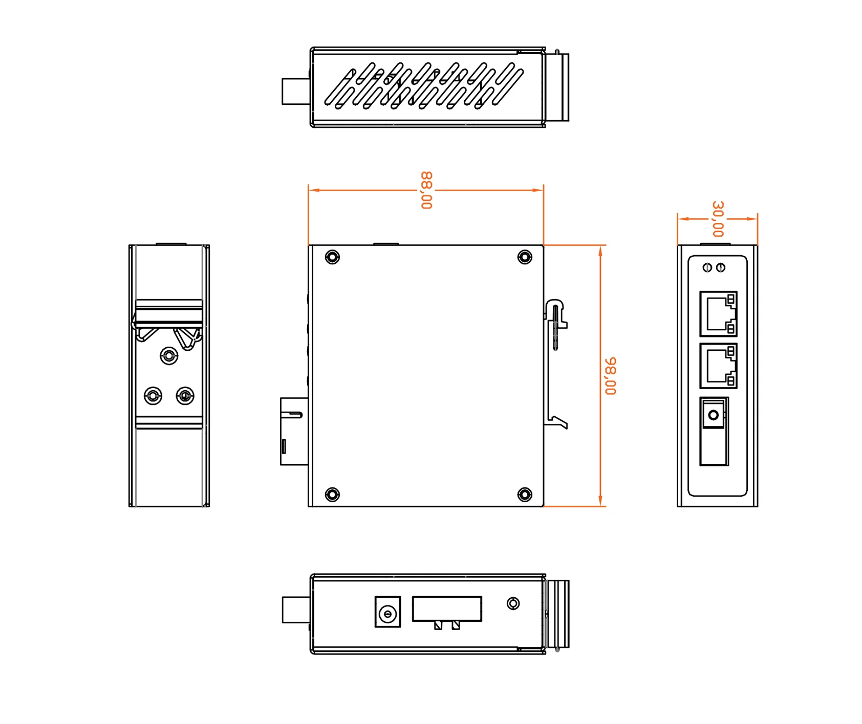 One Fiber, Two PoE Devices: Industrial 2-Port PoE+ Switch with SC Uplink | 2x30W, 20km Range | Plug & Play for Remote Twins