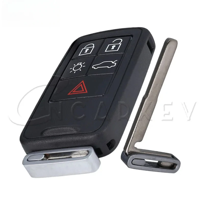 Llave de coche inteligente remota para Volvo XC60 S60 S60L V40 V60 S80 XC70 433Mhz FSK ID46 FCCID KR55WK49264 Fob Shell 5 botones funda para llave