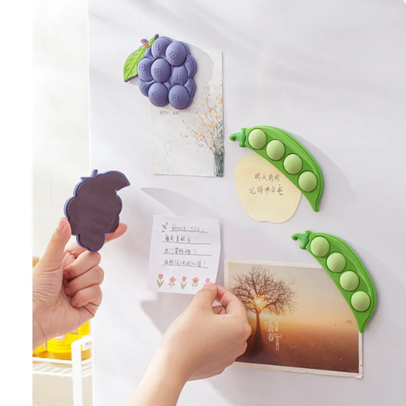 3D Magnetic Refrigerator Magnet with Soft PVC Gel Note Sticker Writing Board Holder Home Decor Kitchen Organization Accessory