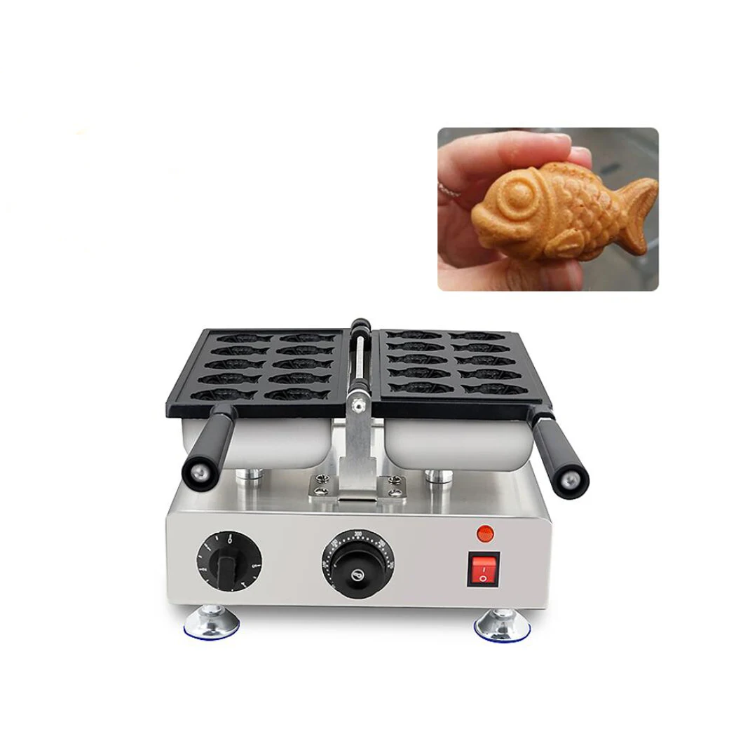 Electric Mini taiyaki maker, 10 PCs, stuffed big eye fish, whale barbecue cake machine, all kinds of cartoon waffles