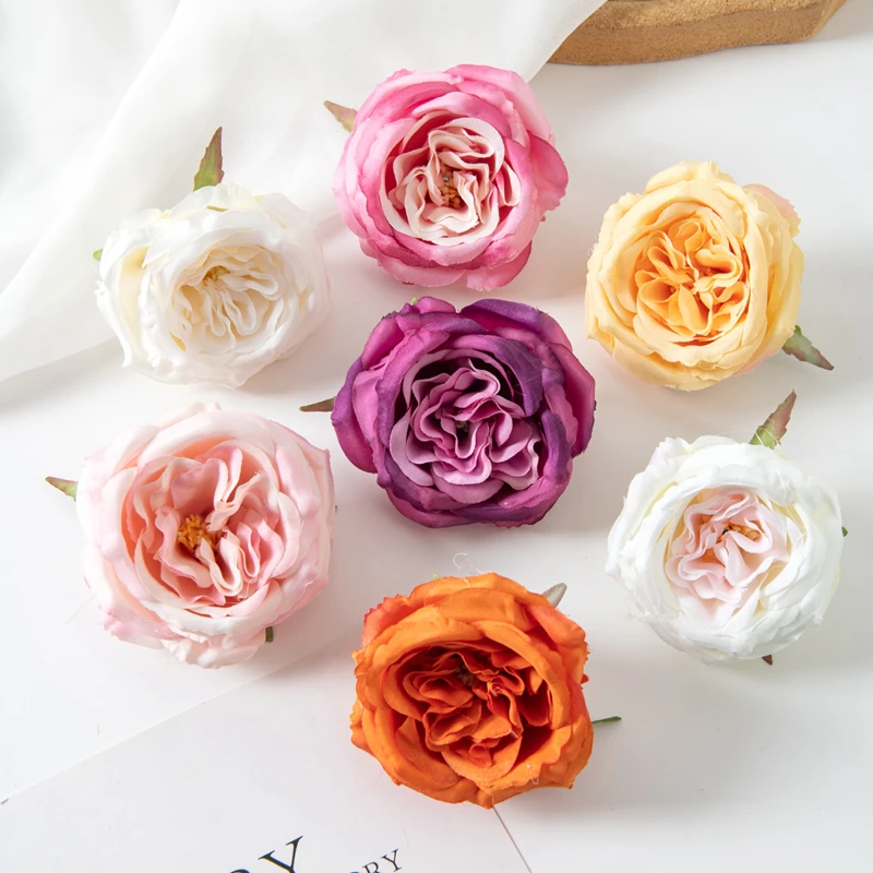 50/100 Stück Künstliche Blumen aus Seide, Pfingstrosen für Wohnzimmer, Tisch, Hochzeitsdekoration, Gartenkranz, Blumenwand, Dekorationsartikel – Detail 3