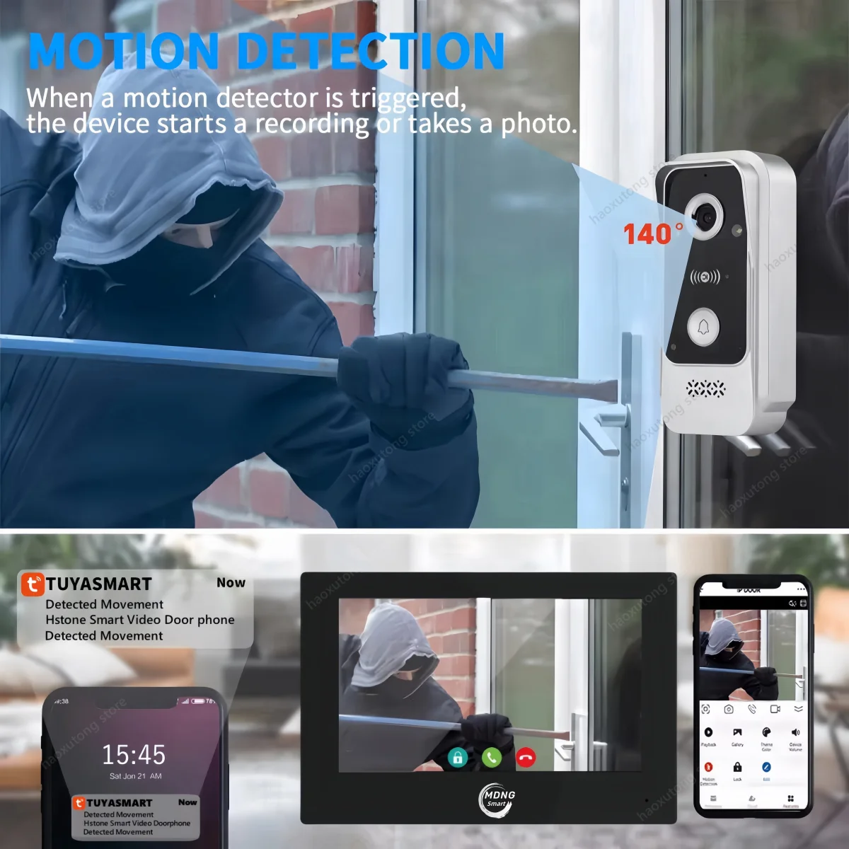 7/10 Inch AHD Tuya Smart WIFI Screen Indoor Montor IPS Full touch Screen for Home Video Intercom System