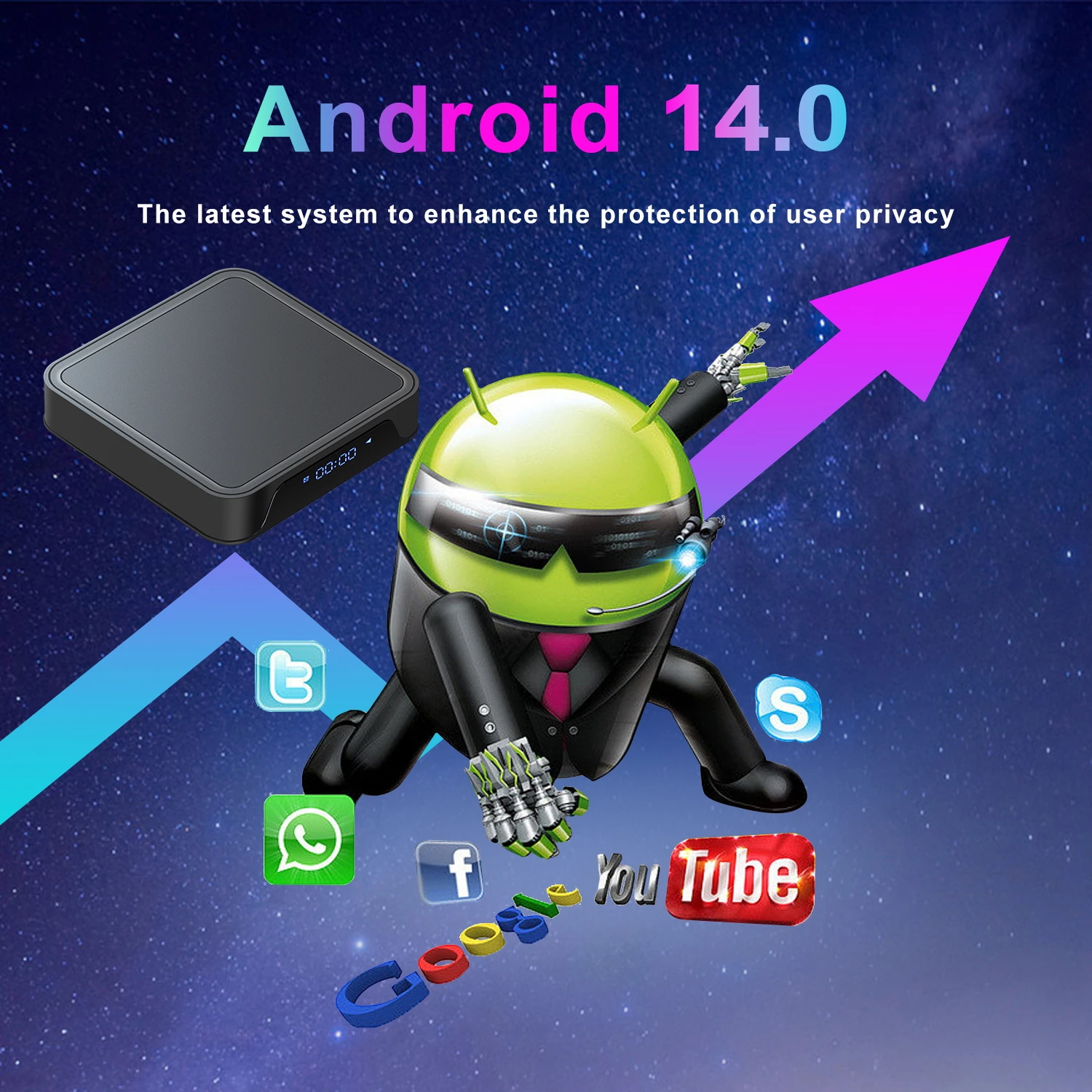 2GB 16GB TV Box Android 14 TV98 Pro Allwinner H313 Quad Core 8K 4K Dual Wifi BT Voice Remote Control 2GB 8GB Smart Set Top Box