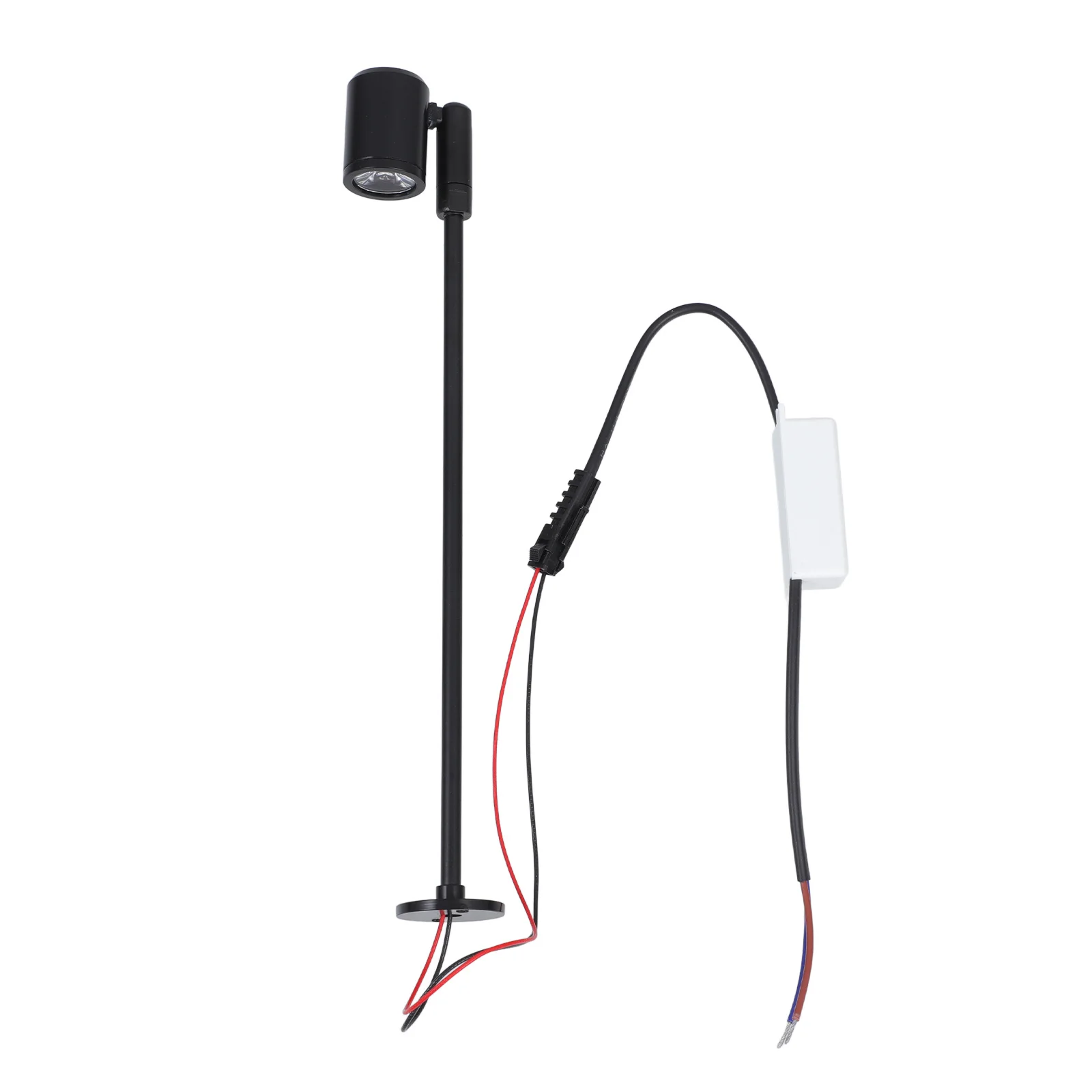 

Mini Spotlight LED Cabinet Light 1W Natural White 4000 4200K Adjustable Stand 315mm Black for Jewelry Display Case Decor