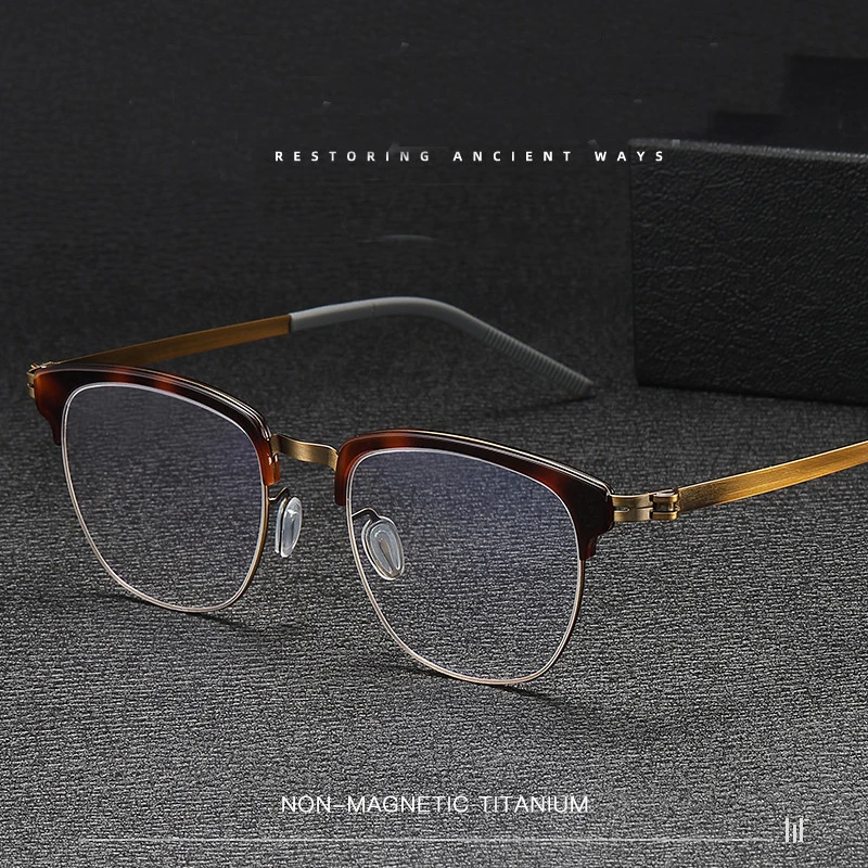 

Men's Lightweight Semi-Framed Optical Eyeglasses - Fashionable And Stylish Daily Eyewear Glasses