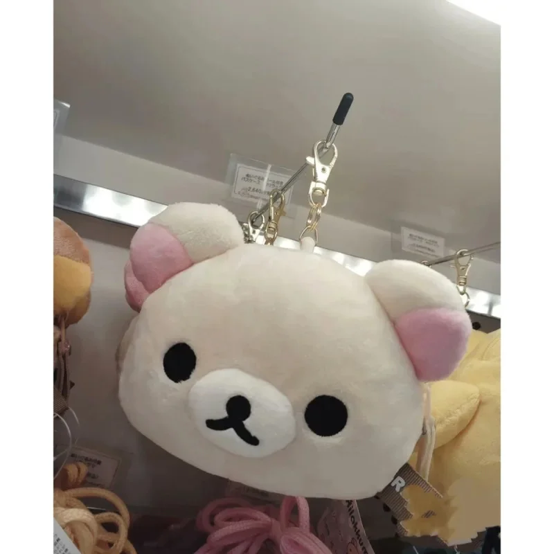 Kawaii Rilakkuma Plush Mini Storage Bag Card Coin Purse Pen Eraser Holder Schoolbag Pendant Wallet Stationery Pouch For Kids New