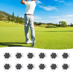 Golf Shoe Spikes Footwears 12 Pieces Golf Shoe Spikes Golf Cleat Portable Quick Twist Golf Spikes Convenient Golf Cleats For