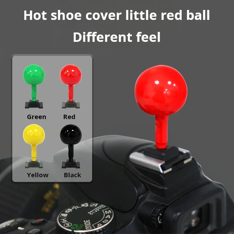 

Small red ball hot shoe cover camera decoration small black ball suitable for Canon Fuji Micro Single Hot Shoe Cover