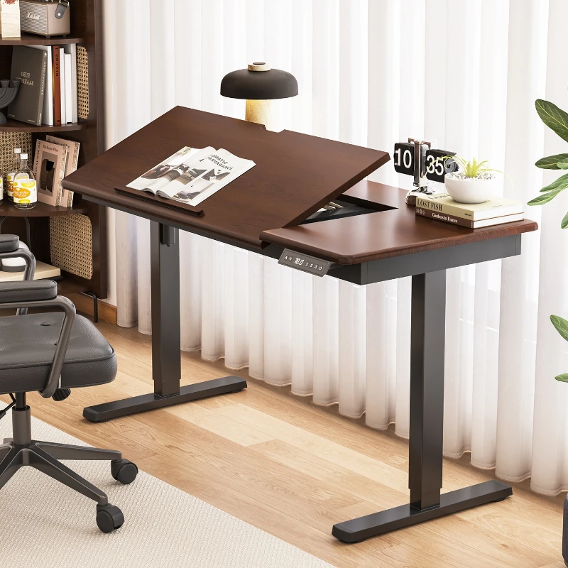 

Electric Lifting Desk Painting Painting Table Flippable Tilting Desk Standing Workbench Household Computer Desk
