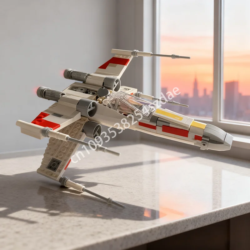 

582pcs MOC Red Five Starfighter 2 0 Update Star Battle Toys Model Building Blocks Assemble Christmas Gift DIY Idea Kids Birthday