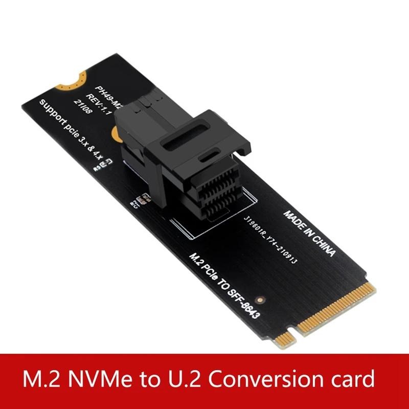 M. 2 NVME to U2 Adapter Card Riser Card Support M. 2 NVME Protocol Hot Sale in Stock