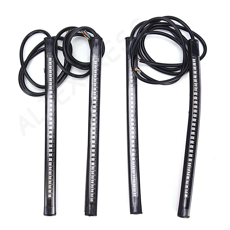 [G]New 48 SMD LED Motorcycle Motorbike Tail Brake Stop Turn Signal Strip Stop Light