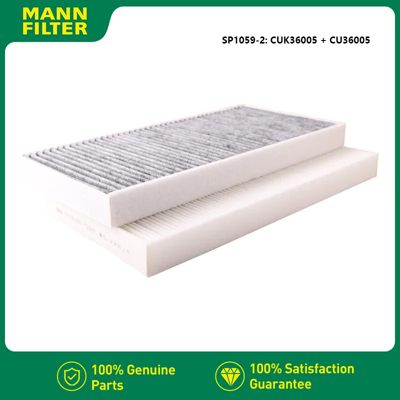 MANNFILTER SP1059-2 Cabin Filter Fits Volkswagen ID.3X ID.4X ID.6X 2020- Audi Q4 e-tron Skoda Enyaq 2 Pieces 1EA819669 1ED819653