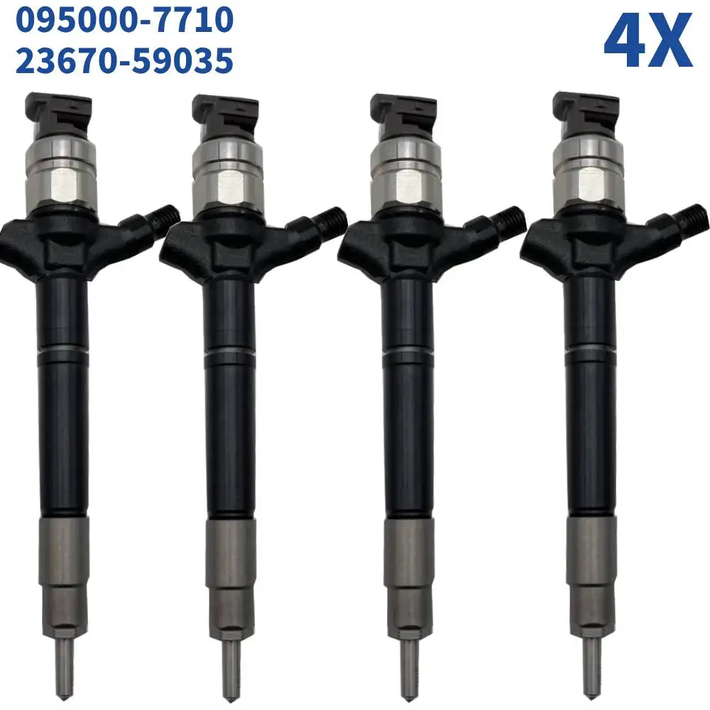

4PCS Fuel Injector 095000-7710 23670-59035 for Land Cruiser 4.5 d 1VD-FTV D-4D