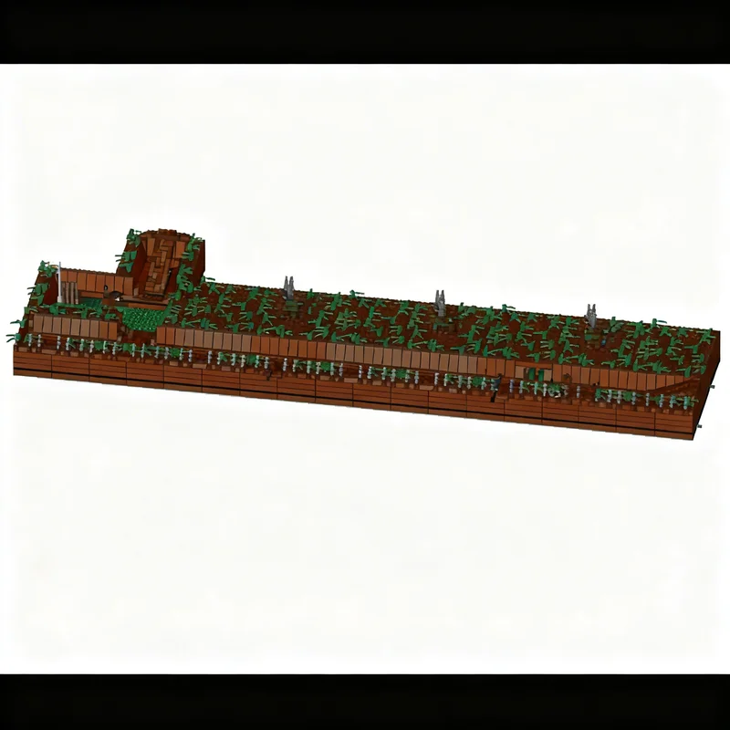 210pcs MOC Modular Buildings MINI WW1 Trench Damaged Section Model Building Blocks Christmas Gift Toy Education DIY Birthday