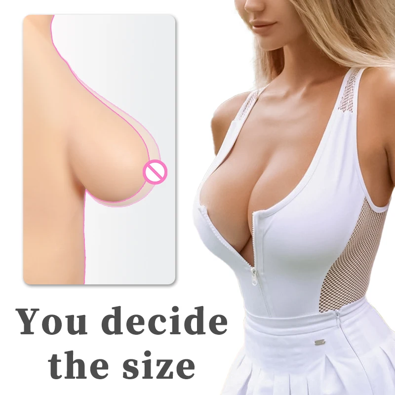 DIY Inflatable Silicone Boobs Realistic Cosplay Fake Breast G H cup Tits Enhancer Crossdresser Shemale Transgender