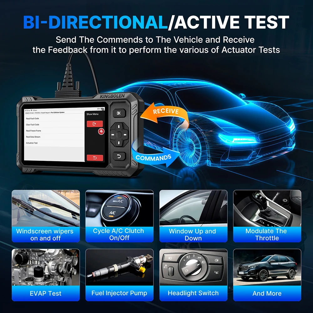 KINGBOLEN S6 PRO S6 ELITE Allsystem-Autodiagnosegerät mit Bidirektionaler CANFD FCA OBD2-Unterstützung, Lebenslange Kostenlose Updates – Detail 6