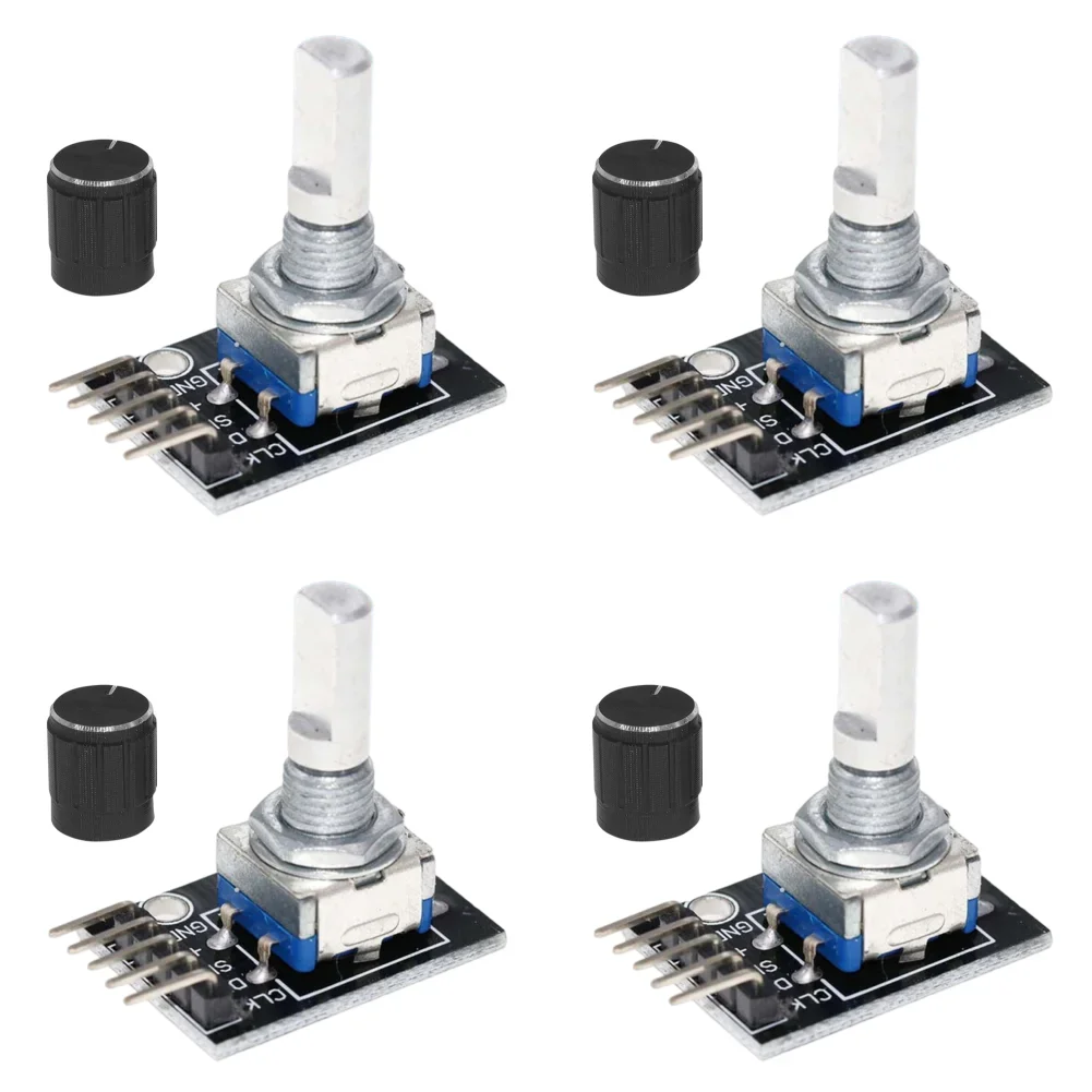 1–8 Stück KY-040 360-Grad-Drehgebermodul mit Knopfkappe, 5 V Ziegel-Sensor-Schalter-Entwicklungsplatinenmodul für Arduino