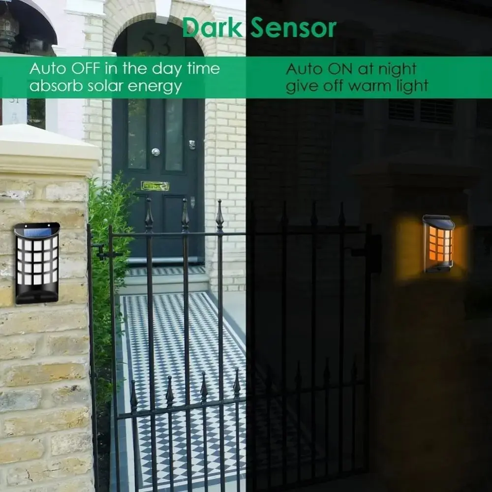 Gardi Solar LED Dancing Flame Wall Mounted Lights wall light