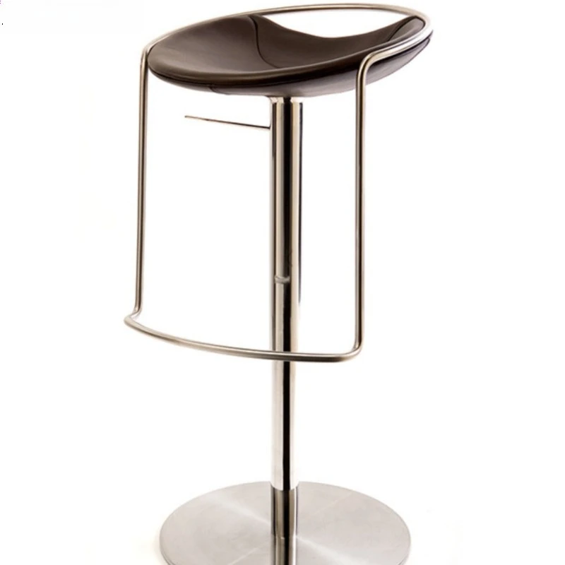 

Simple light luxury design fashionable stainless steel high chair, Nordic style lift cafe bar stool chair