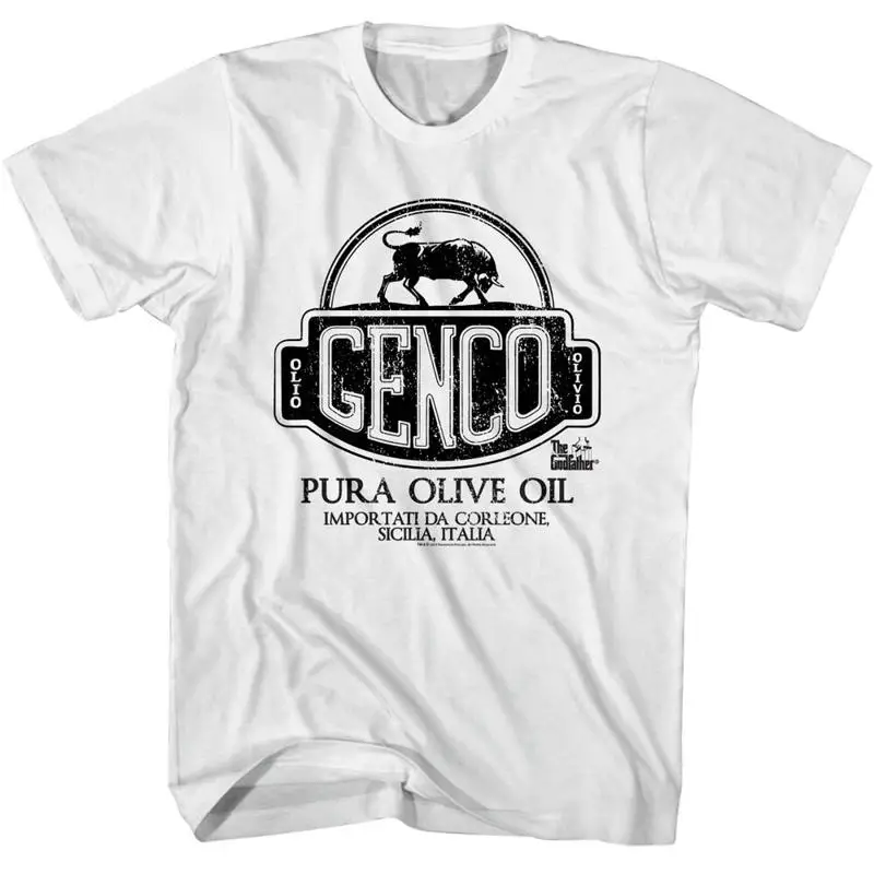 Camiseta masculina de azeite Genco Pura do padrinho importada por Corleone Sicília Itália