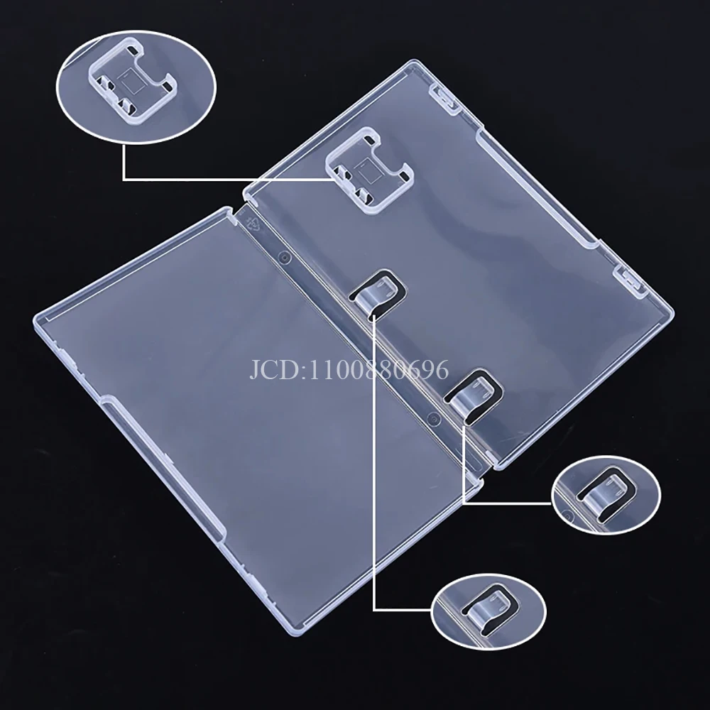 Чехол для хранения игровых карт, прозрачный чехол-держатель для картриджа для Switch NS с держателем для книг для вставленной крышки