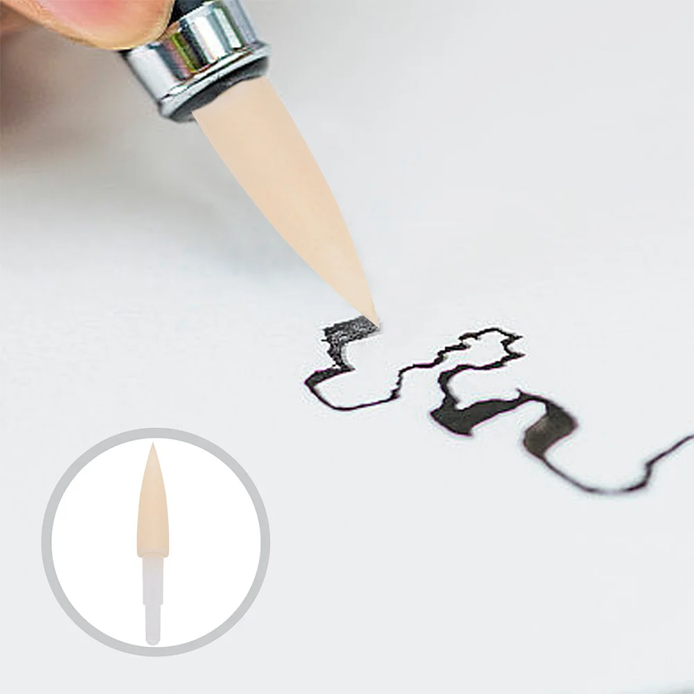

30Pcs Sponge Pen Head Replacement Soft Brush Pen Refills Ink Brush Tips for Calligraphy Writing Drawing Practice