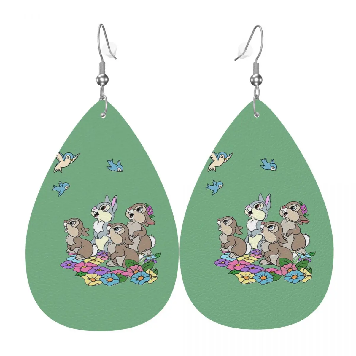 

Кожаные серьги-капли в виде кролика Тампер для женщин, модные, легкие, в стиле Бэмби, для вечеринок и праздников