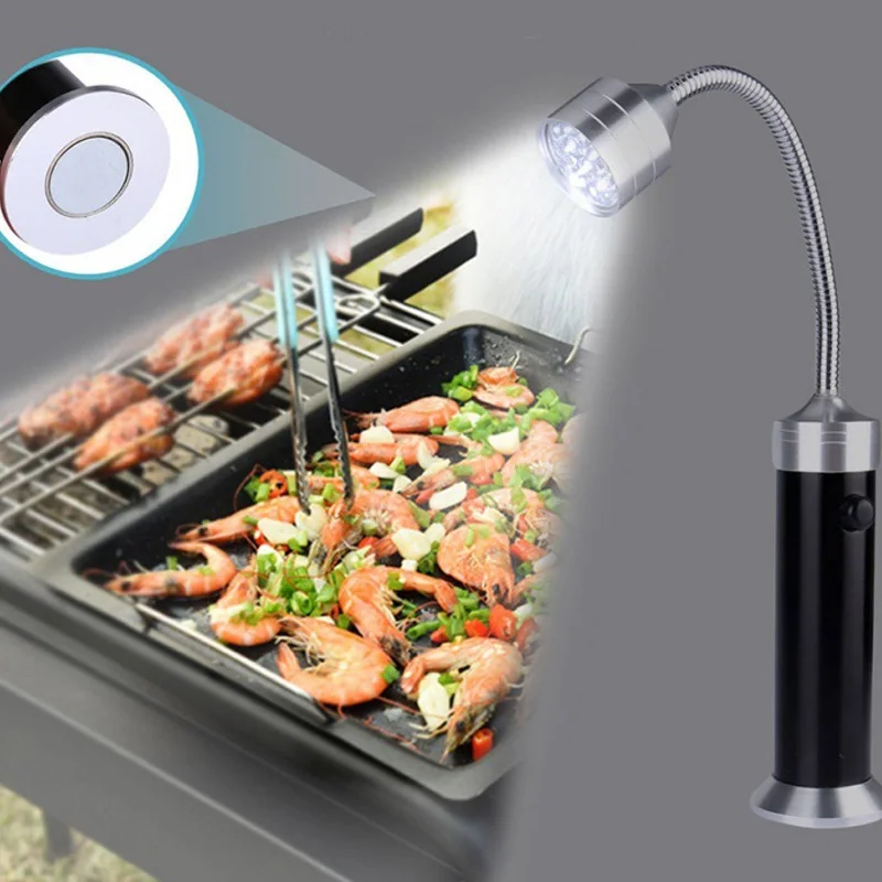 

Barbecue Grill Light Grilling Accessories for Outdoor BBQ Flexible Weather Resistant Magnetic LED Lights Men Dad Gifts