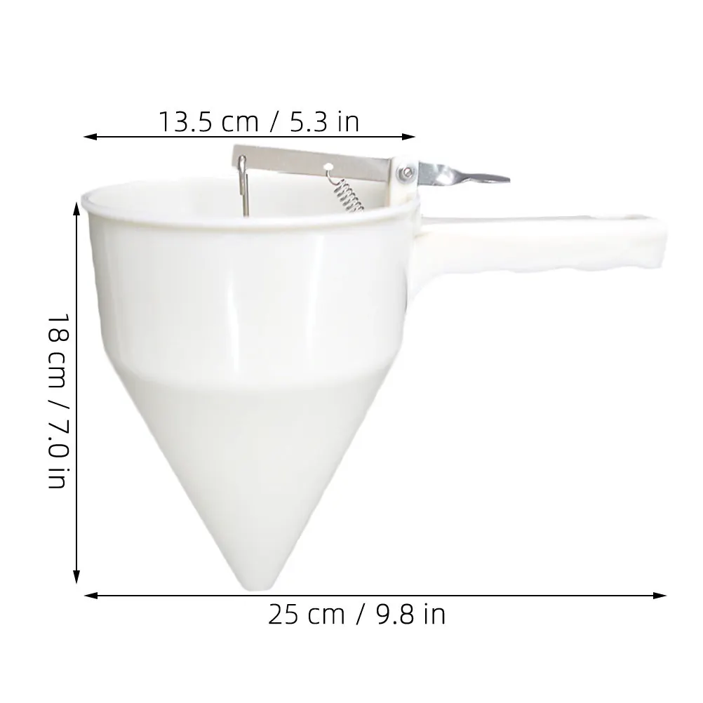 Conical Manual Press Funnel Batter Dispenser Kitchen Baking Utensil Random Color for Cake Muffins Waffles Octopus Balls