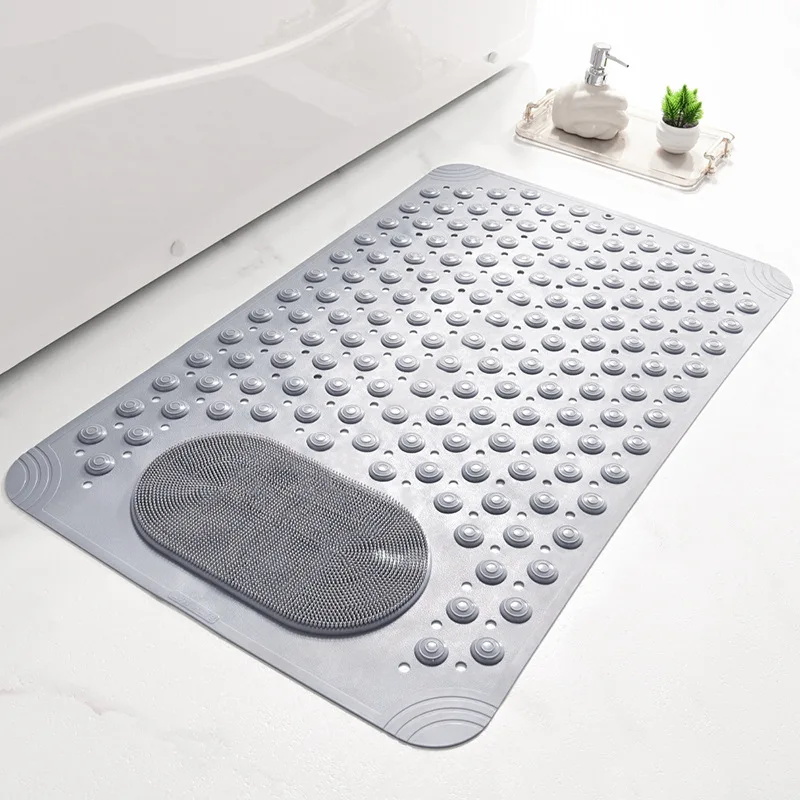 Silicone massage bathroom non-slip floor mat bathroom shower room anti-fall suction cup mat bathroom toilet pvc foot mat