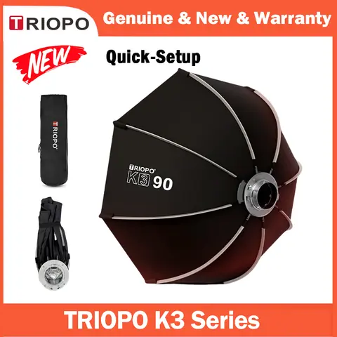TRIOPO K3 Series Quick-Setup Octagon Softbox Bowens Mount for Sokani X100 X60 Mini Aputure 300c 200xS Godox LED Video Light