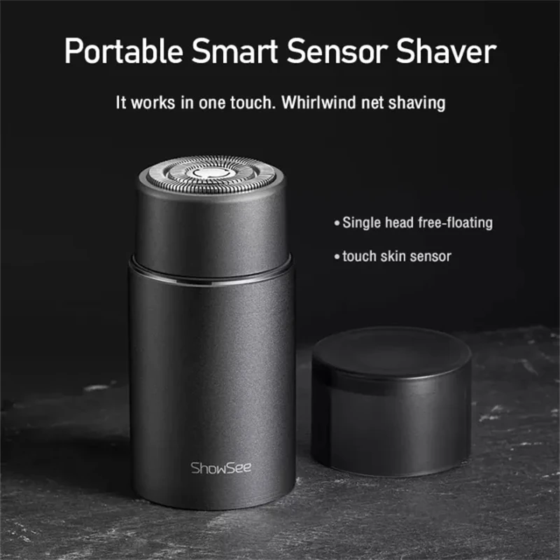 ShowSee-barbeador elétrico para homens, aparador de barba, navalha inteligente, automático completo, sensor inteligente, IPX7