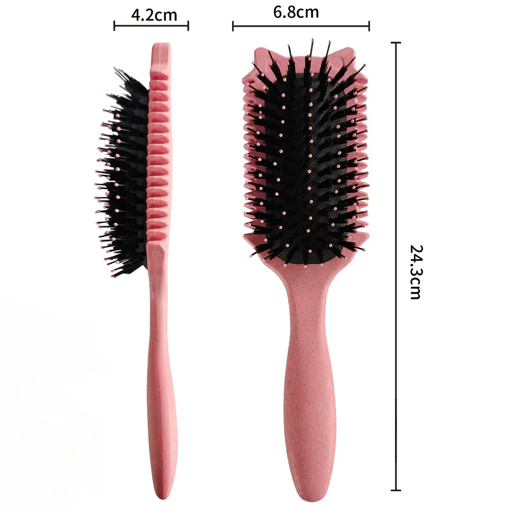 New Curly Hair Brush Bristle Nylon Shaped Curly Hair Comb Scalp Massage And Anti-static Fluffy Hair Brush Hairstyle Tools