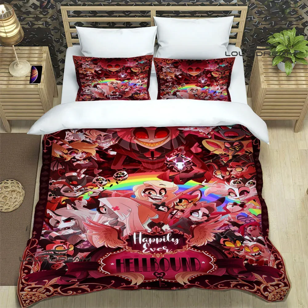 H-Helluva-Boss Cartoon Bedding Sets exquisite bed supplies set duvet cover bed comforter set bedding set luxury birthday gift