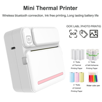 Mini Printer Portable Thermal Printer Bluetooth 200dpi Inkless Pocket Printers for Notes Photos Label Memo Wrong Question Print