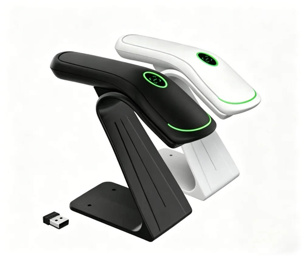Portable Wireless 1D 2D Barcode Scanner for Retail Logistics and Warehouse
