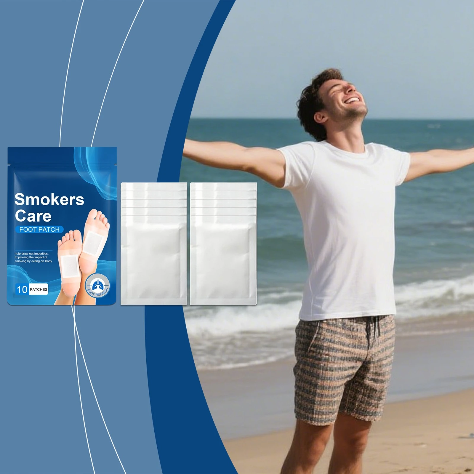 

10Patches/Bag Foot Patch Gentle Formula Care Nourishes Good Health Daily Portable External Care Foot Patch Personal Health Care