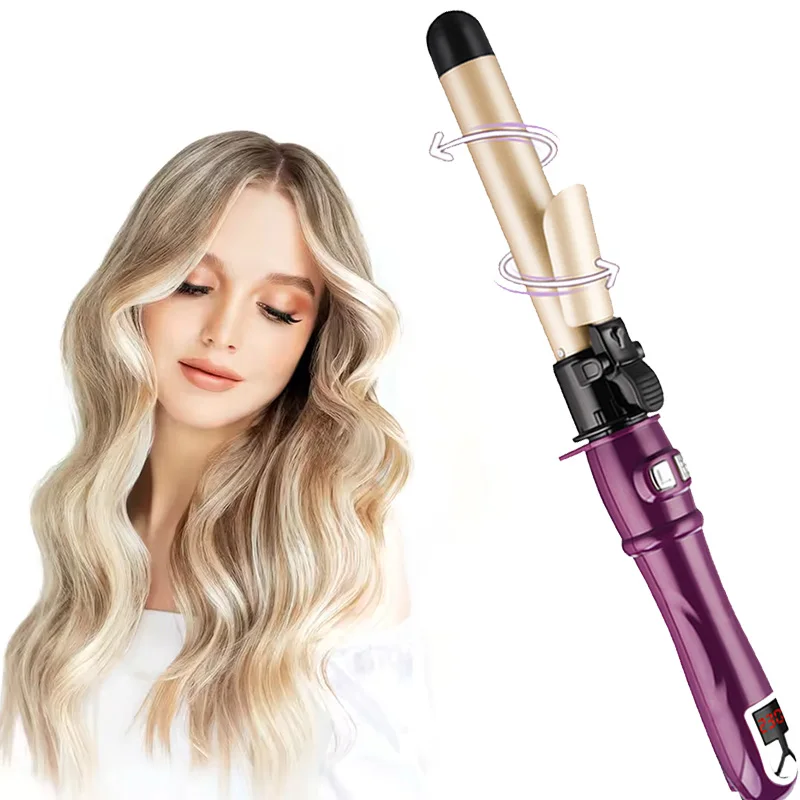 

360 Degree Rotating Rotation Hair Curler Ceramic Ionic LCD Curling Iron Hair Curling Iron Wand Styling Tools Set